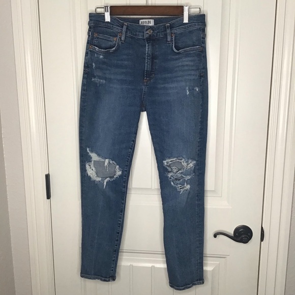 AGOLDE Sophie High Rise Skinny Crop Jeans Size 30. - Picture 2 of 11